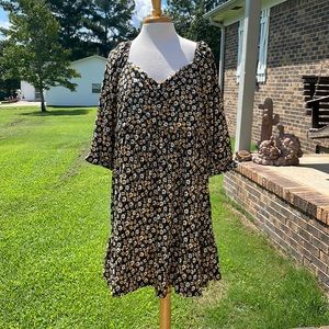 Vibe Women’s Black Floral Print Dress.